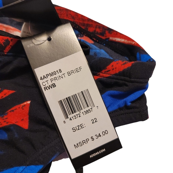 Adidas Boys Tribal Print Swim Brief - Picture 4 of 4